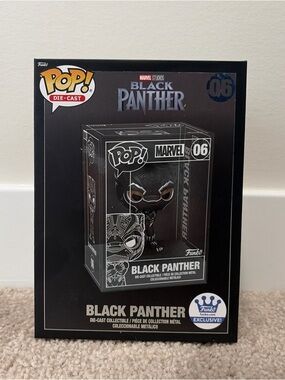 Funko Pop Die Cast Marvel Black Panther LE Chase Edition Collectible Figure